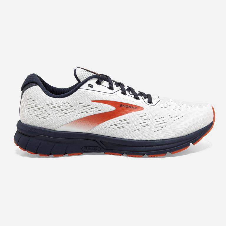 Tenis Brooks Anthem 4 Neutral - Zapatillas Para Correr En Asfalto Hombre - Blancas / Azul Marino / R